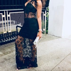 Sexy See Through Black Dress